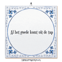 Tap Bier Sticker by Tegelspreuken.nl