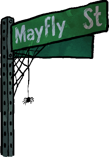 neighborhood street sign Sticker by mayfly
