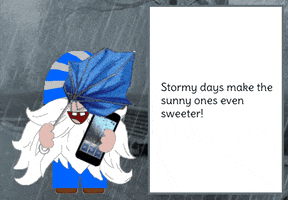 Heavy Rain Gnome GIF