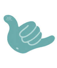 Surf Hang Loose Sticker by WAKEMUSTERS