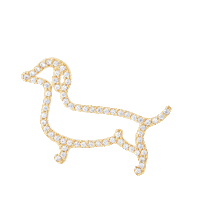 Sausage Dog Sticker by Rosie Fortescue