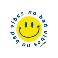 No Bad Vibes Sticker by AquaFlask