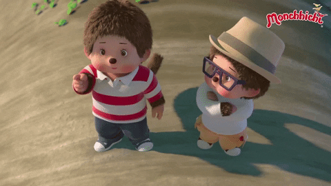 scared animation GIF by Monchhichi