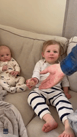 Baby Tries to Be Brave After Being ‘Socked’ in the Nose by Big Sis