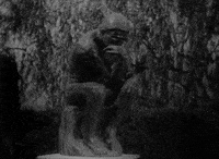 The Thinker Vintage GIF