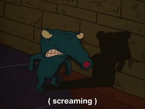 nickrewind giphydvr nicksplat giphyarm001 aaahh real monster GIF