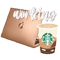 Coffee Working Sticker