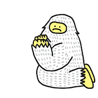 Sad Yeti Sticker by Himalaya Vajomba