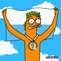 Gold Medal Flag GIF by shremps