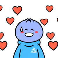 I Love You Hearts Sticker by Kudaberi