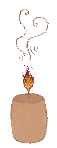Fire Candle Sticker