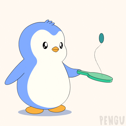 Playing Ping Pong GIF by Pudgy Penguins