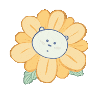 Ice Bear Flower Sticker