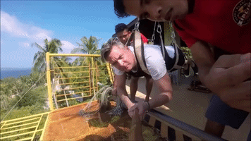 Man Takes On Scariest Zip-Line Ride Ever