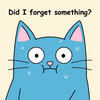 Sweating Blue Cat GIF