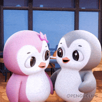 Penguclips adorable pengu penguins conversation GIF
