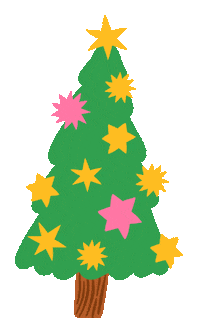 Shining Christmas Tree Sticker by Bodil Jane
