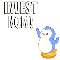 Penguin Invest Sticker by Pudgy Penguins