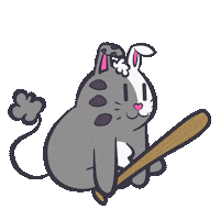 isdandy gato conejo pegar isdandy Sticker