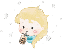 Coffee Drinking Sticker