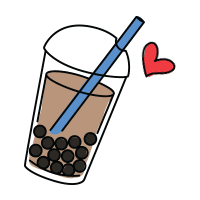 bobalove boba bubble tea bubbletea boba tea Sticker