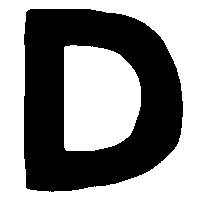 D Alphabet Sticker