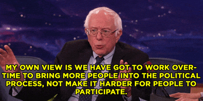 bernie sanders vote GIF by Team Coco