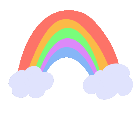 Rainbow Clouds Sticker