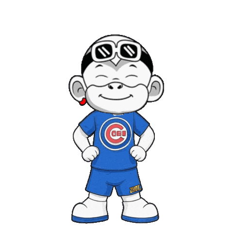 Happy Chicago Cubs Sticker by Zhot