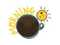Good Morning Coffee Sticker by All Things Studio