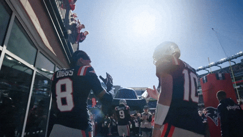 High Five Stefon Diggs GIF by New England Patriots