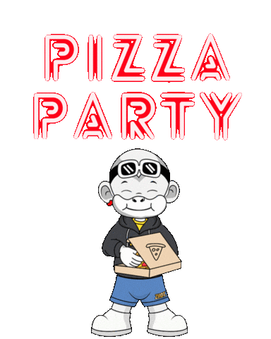 Happy Cheese Pizza Sticker by Zhot