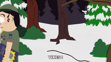 snow yell GIF by South Park 