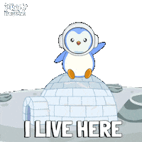To The Moon Space Sticker by Pudgy Penguins