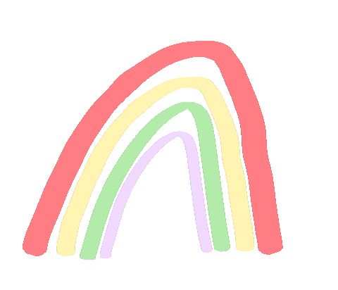painteddreamsco rainbow magic color lines Sticker