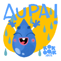kokoakgara hi water rain hola Sticker