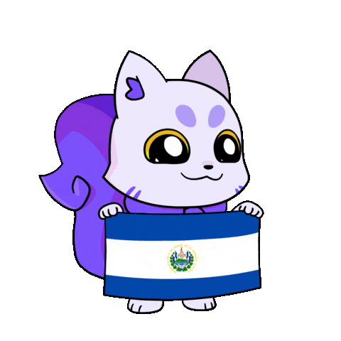 El Salvador Flag Sticker by Lucky Kat Studios