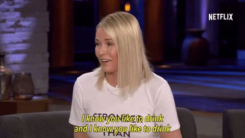party drinking GIF by Chelsea Handler