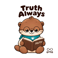 Be Honest Mahatma Gandhi Sticker by Otto the Otter by GleeSpace