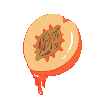 Peach Pit Sticker by Manon Louart