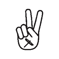 Peace Out Sticker by Dfly