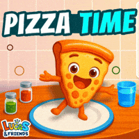 Hungry Pizza Time GIF by Lucas and Friends by RV AppStudios