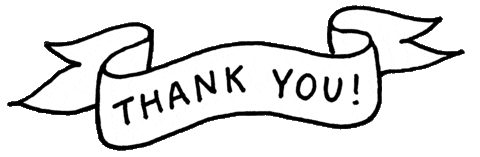 Thanks Thank You Sticker by By Sauts // Alex Sautter (formerly Pretty Whiskey)