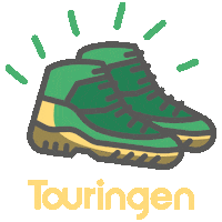touringen_stempel forest hiking wandern thüringen Sticker