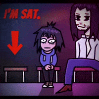 Sitting Keanu Reeves GIF