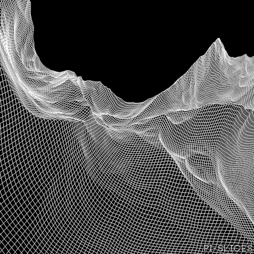 pislices loop 3d trippy black and white GIF