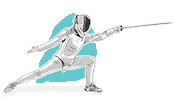 Com Fencer Sticker by 5M Fencing