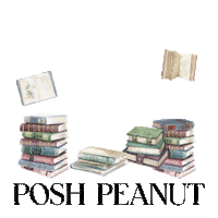 Books Library Sticker by Posh Peanut