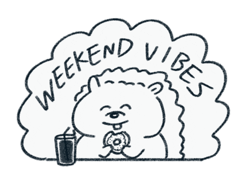 Weekend Hedgehog Sticker