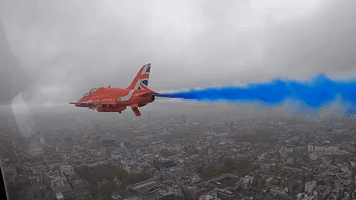 Cockpit Video Shows Red Arrows Flypast Over London